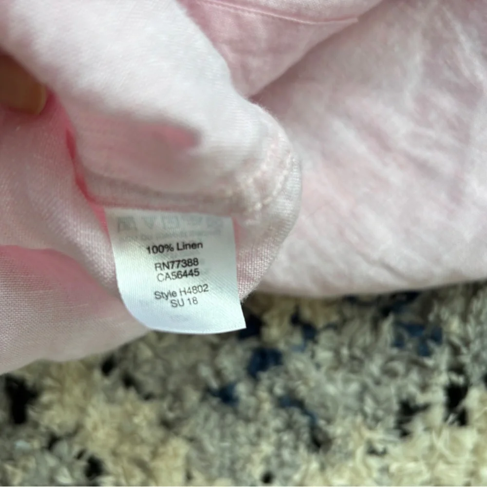 J.Crew 100% linen short sleeve button down mens large